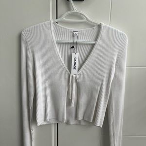 NWT Garage Tie Front Cardigan